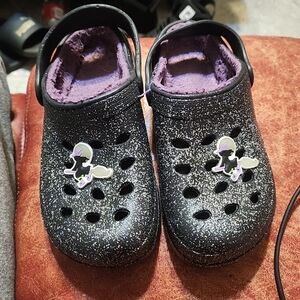 These Child Halloween Glow in the Dark Witch Clogs are a fun and festive slip-on
